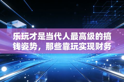 乐玩才是当代人最高级的搞钱姿势，那些靠玩实现财务松绑的年轻人，早就跳出了死工资陷阱