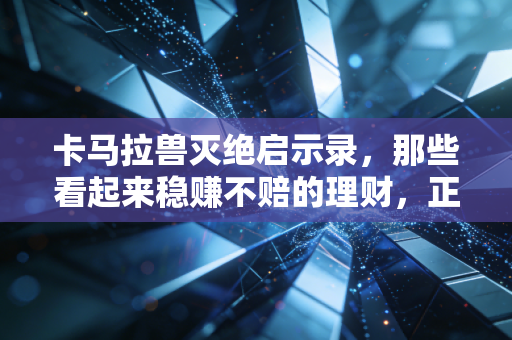 卡马拉兽灭绝启示录,那些看起来稳赚不赔的理财,正在偷偷吞掉你的存款