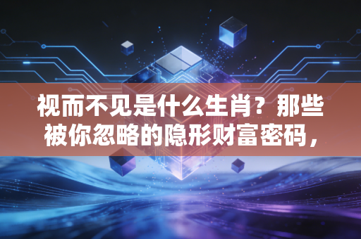 视而不见是什么生肖？那些被你忽略的隐形财富密码，普通人抓准1个就能少走10年弯路