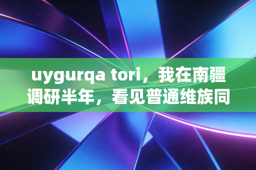 uygurqa tori，我在南疆调研半年，看见普通维族同胞最实在的财富密码