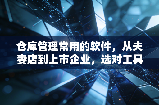 仓库管理常用的软件，从夫妻店到上市企业，选对工具能省出半辆宝马钱