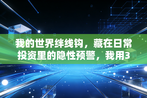 我的世界绊线钩，藏在日常投资里的隐性预警，我用3次踩坑经历换来了这些教训