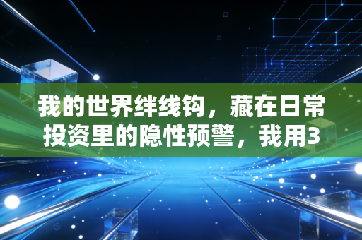 我的世界绊线钩，藏在日常投资里的隐性预警，我用3次踩坑经历换来了这些教训