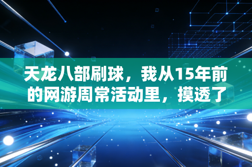 天龙八部刷球,我从15年前的网游周常活动里,摸透了普通人赚第一桶金的底层逻辑