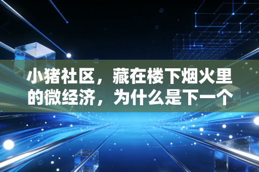 小猪社区，藏在楼下烟火里的微经济，为什么是下一个普通人创业的黄金赛道？