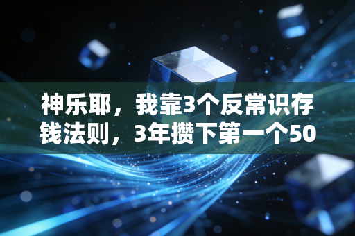 神乐耶,我靠3个反常识存钱法则,3年攒下第一个50万,避开了90%的理财坑