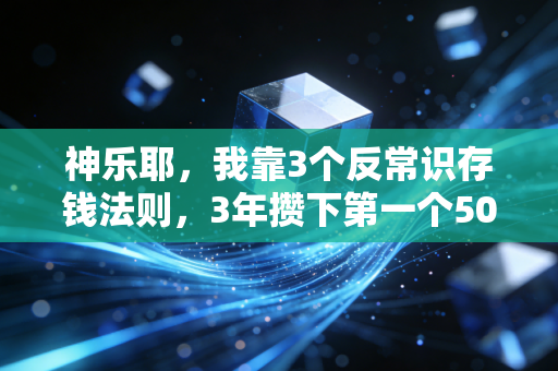 神乐耶，我靠3个反常识存钱法则，3年攒下第一个50万，避开了90%的理财坑