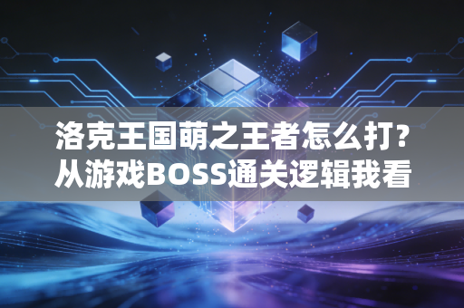 洛克王国萌之王者怎么打？从游戏BOSS通关逻辑我看懂了普通人逆袭的底层方法论