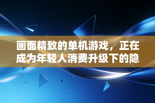 画面精致的单机游戏，正在成为年轻人消费升级下的隐形投资新赛道