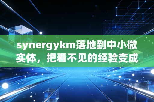 synergykm落地到中小微实体,把看不见的经验变成每年多赚30万的现金流密码