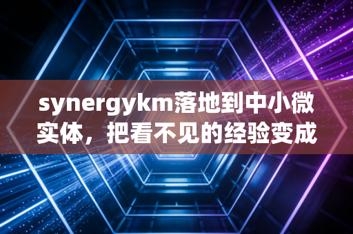 synergykm落地到中小微实体，把看不见的经验变成每年多赚30万的现金流密码