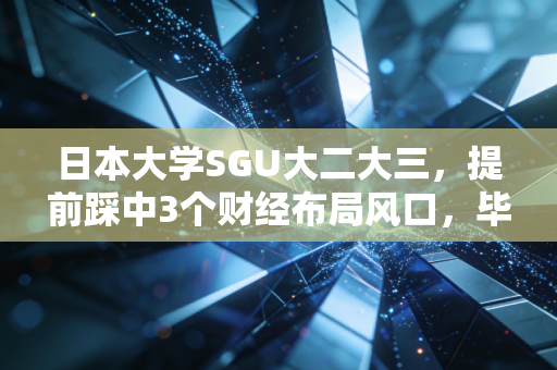 日本大学SGU大二大三，提前踩中3个财经布局风口，毕业比同届多赚3倍底薪