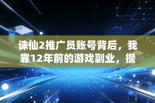 诛仙2推广员账号背后,我靠12年前的游戏副业,攒下了第一套房子的首付