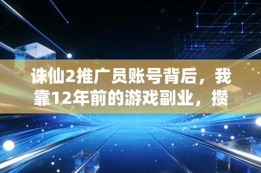 诛仙2推广员账号背后，我靠12年前的游戏副业，攒下了第一套房子的首付
