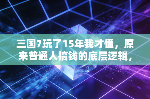 三国7玩了15年我才懂，原来普通人搞钱的底层逻辑，早就藏在这款老游戏里了