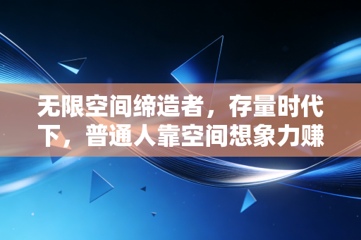 无限空间缔造者,存量时代下,普通人靠空间想象力赚到大钱的底层逻辑