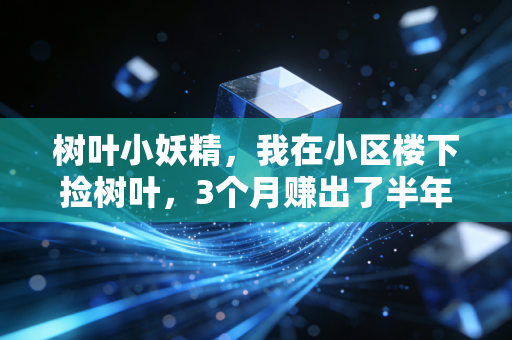 树叶小妖精，我在小区楼下捡树叶，3个月赚出了半年房租