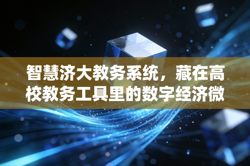 智慧济大教务系统，藏在高校教务工具里的数字经济微缩样本与大学生财商启蒙新入口