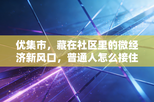 优集市,藏在社区里的微经济新风口,普通人怎么接住这波家门口的致富机会?