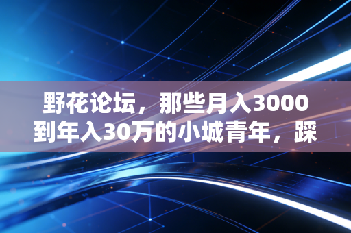 野花论坛,那些月入3000到年入30万的小城青年,踩过的3个投资天坑