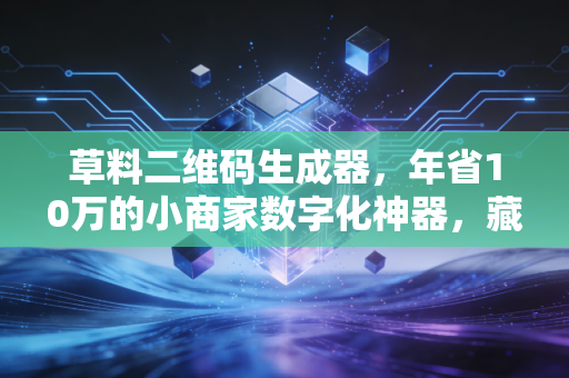 草料二维码生成器,年省10万的小商家数字化神器,藏着1.6亿个体户的生意增量密码