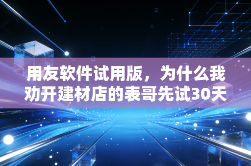用友软件试用版,为什么我劝开建材店的表哥先试30天,再掏几万买正版?