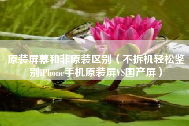 原装屏幕和非原装区别（不拆机轻松鉴别iPhone手机原装屏VS国产屏）