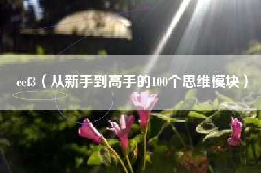 cef3（从新手到高手的100个思维模块）