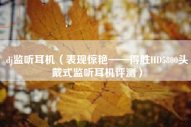 dj监听耳机（表现惊艳——得胜HD5800头戴式监听耳机评测）