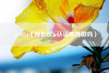 gb9254（投影仪3c认证需要做吗）