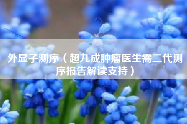 外显子测序（超九成肿瘤医生需二代测序报告解读支持）