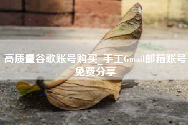 详细阅读:高质量谷歌账号购买_手工Gmail邮箱账号免费分享 高质量谷歌账号购买_手工Gmail邮箱账号免费分享
