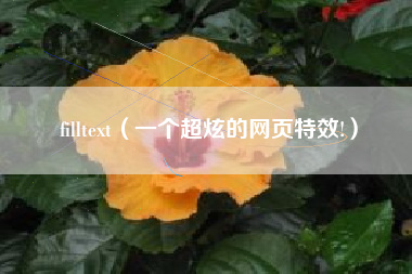 filltext（一个超炫的网页特效!）