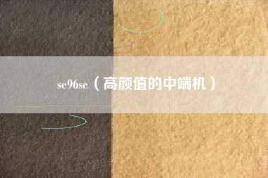 se96se（高颜值的中端机）