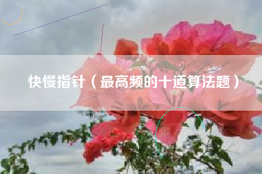 快慢指针(最高频的十道算法题)