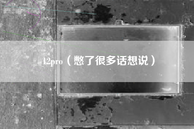 12pro（憋了很多话想说）