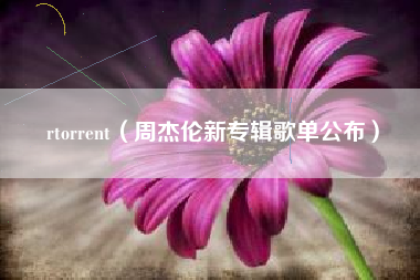 rtorrent（周杰伦新专辑歌单公布）