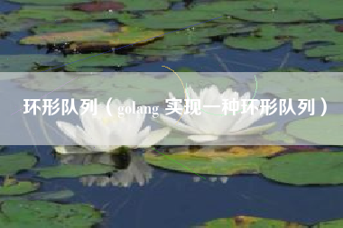 环形队列（golang 实现一种环形队列）