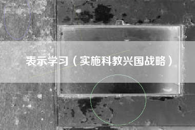 表示学习（实施科教兴国战略）