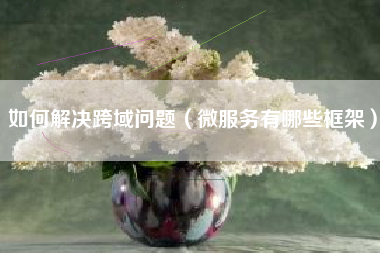 详细阅读:如何解决跨域问题(微服务有哪些框架) 如何解决跨域问题(微服务有哪些框架)