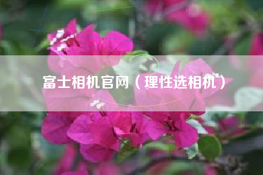 富士相机官网（理性选相机）