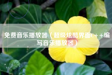免费音乐播放器(超级炫酷界面C++编写音乐播放器)