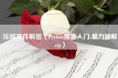 压缩文件解密（Python黑客入门:暴力破解zip）