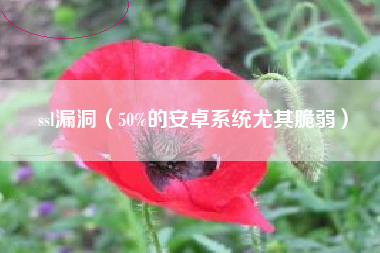 ssl漏洞（50%的安卓系统尤其脆弱）