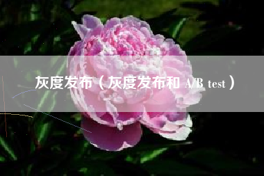 灰度发布（灰度发布和 A/B test）