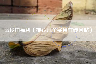 52秒拍福利（推荐几个实用在线网站）