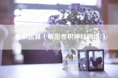 卷积运算（解密卷积神经网络!）