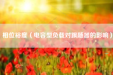 相位裕度（电容型负载对跟随器的影响）
