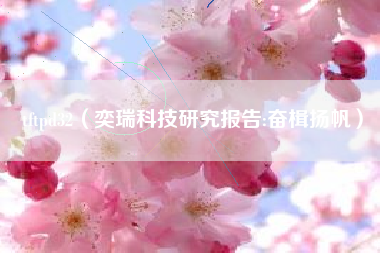 tftpd32（奕瑞科技研究报告:奋楫扬帆）
