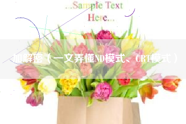 加解密（一文弄懂ND模式、CRT模式）